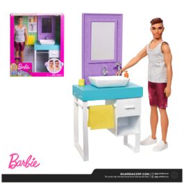 Barbie – Ken + Set de baño